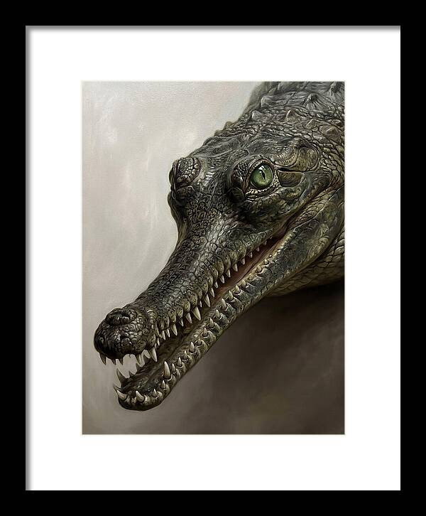 Gharial Portrait In Realism