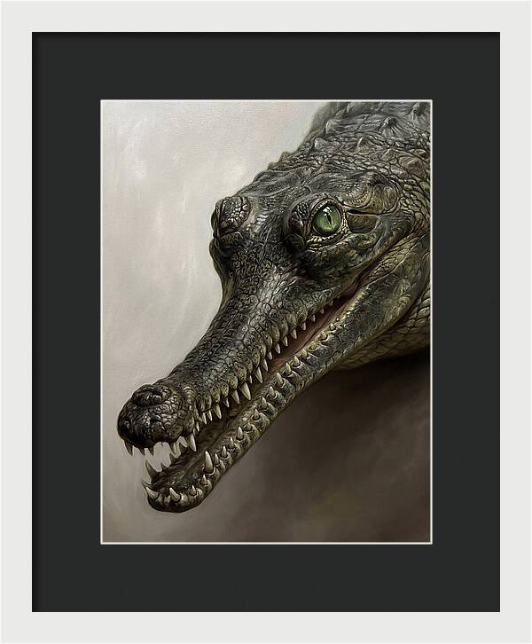 Gharial Portrait In Realism