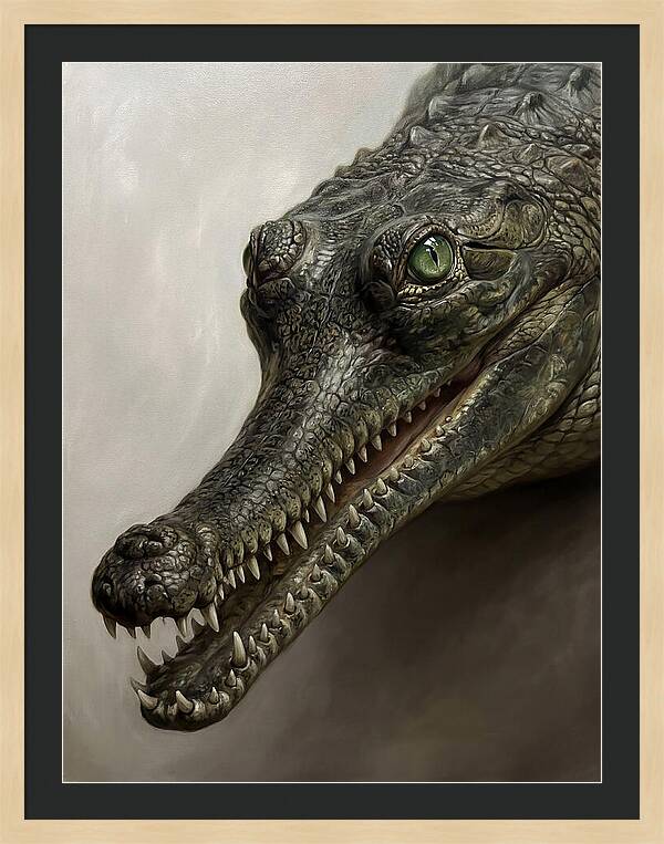 Gharial Portrait In Realism