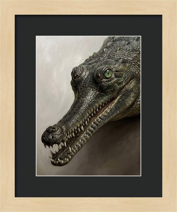 Gharial Portrait In Realism