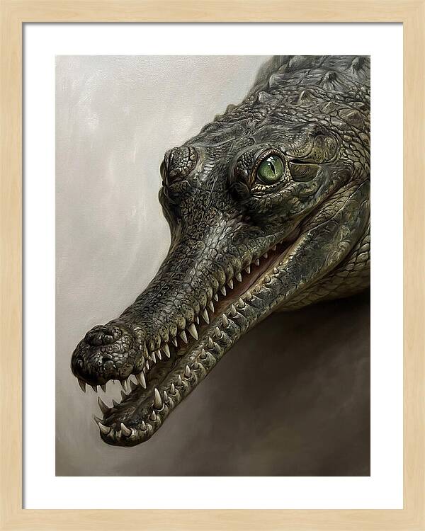 Gharial Portrait In Realism