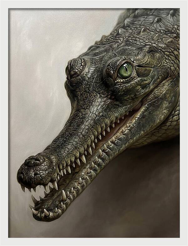 Gharial Portrait In Realism