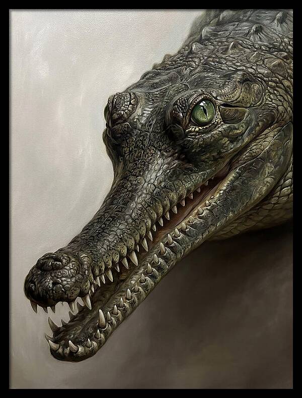 Gharial Portrait In Realism