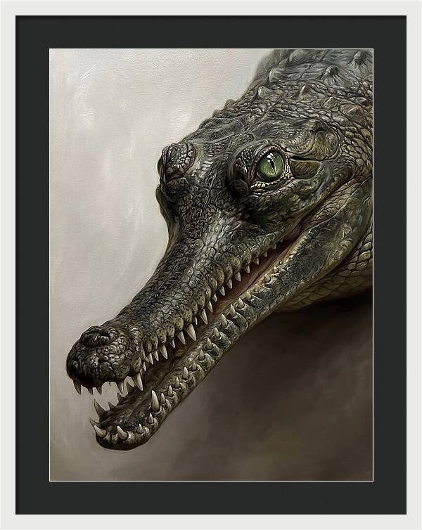 Gharial Portrait In Realism