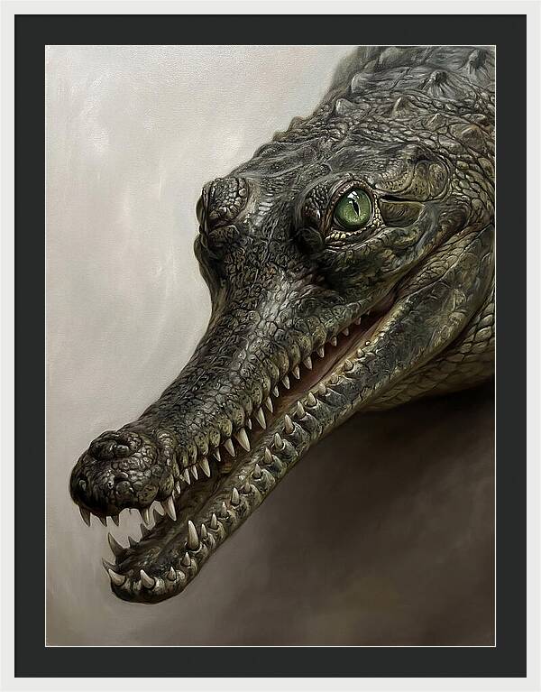 Gharial Portrait In Realism