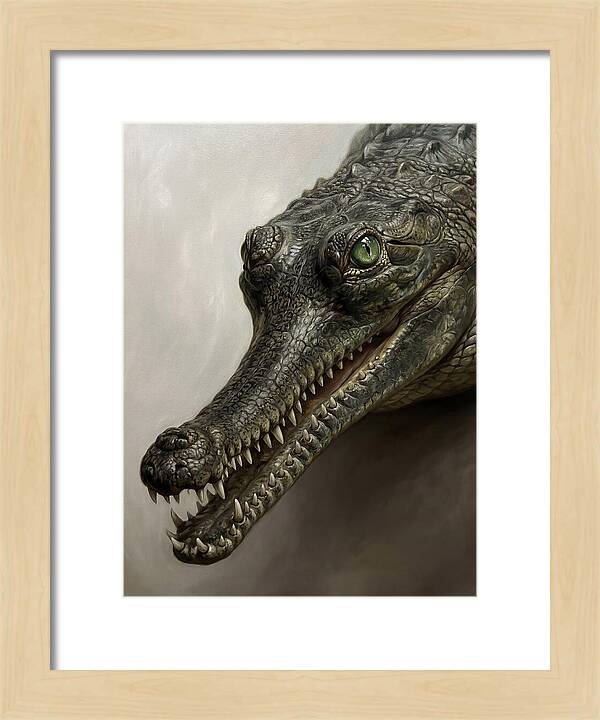 Gharial Portrait In Realism
