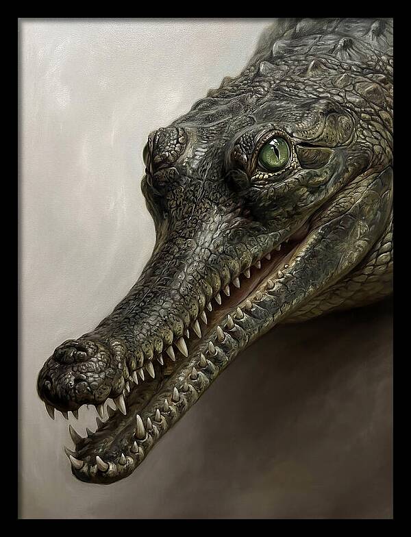 Gharial Portrait In Realism
