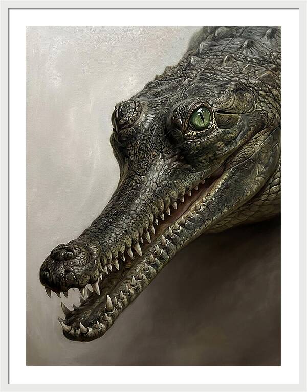 Gharial Portrait In Realism