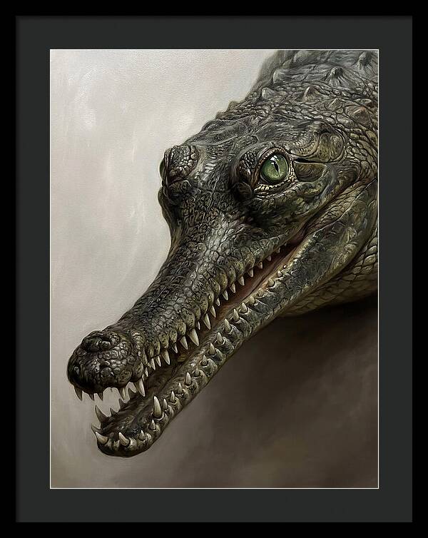 Gharial Portrait In Realism