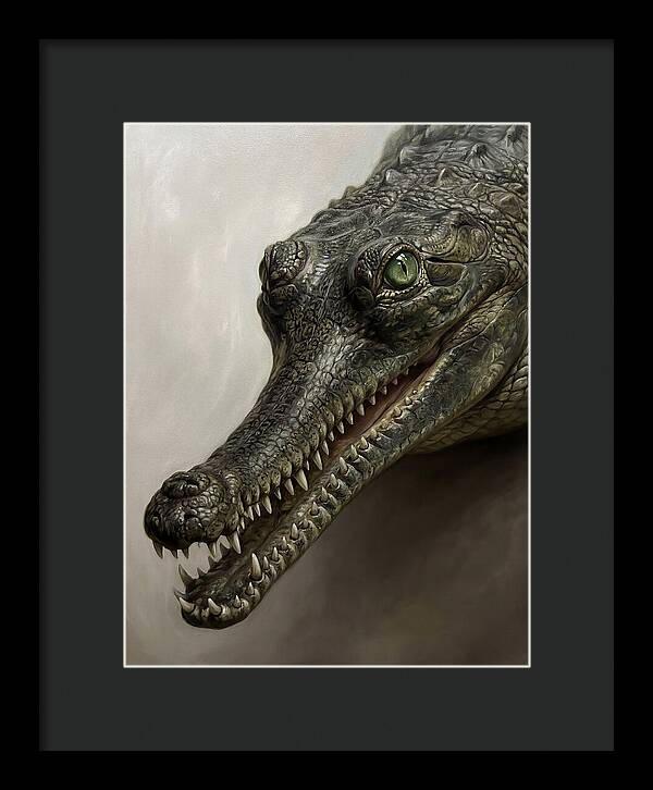 Gharial Portrait In Realism