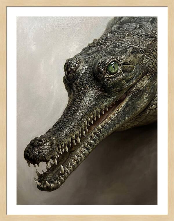 Gharial Portrait In Realism