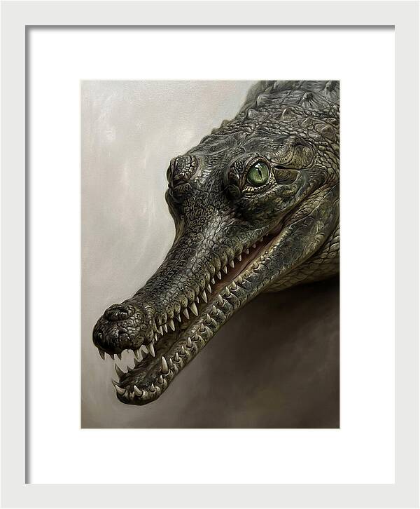 Gharial Portrait In Realism