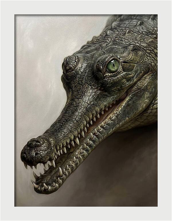 Gharial Portrait In Realism