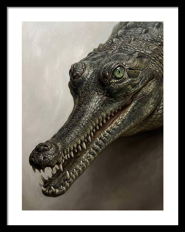 Gharial Portrait In Realism