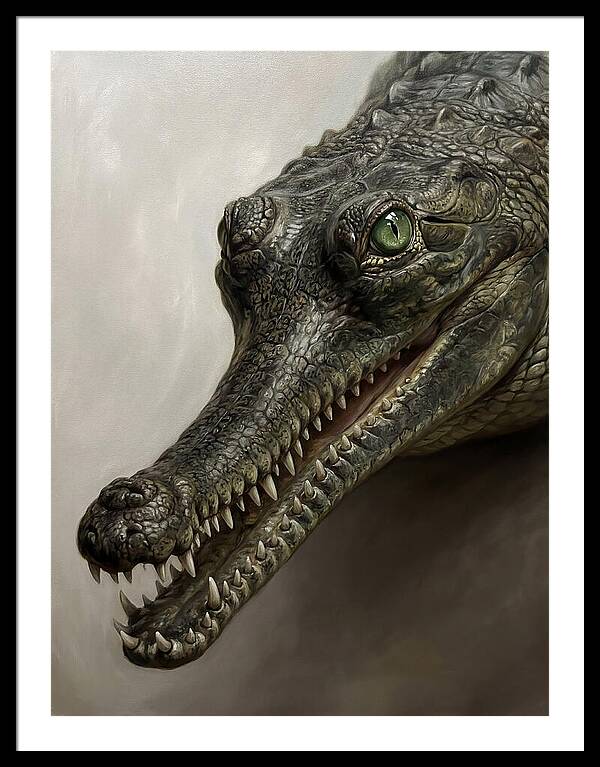 Gharial Portrait In Realism