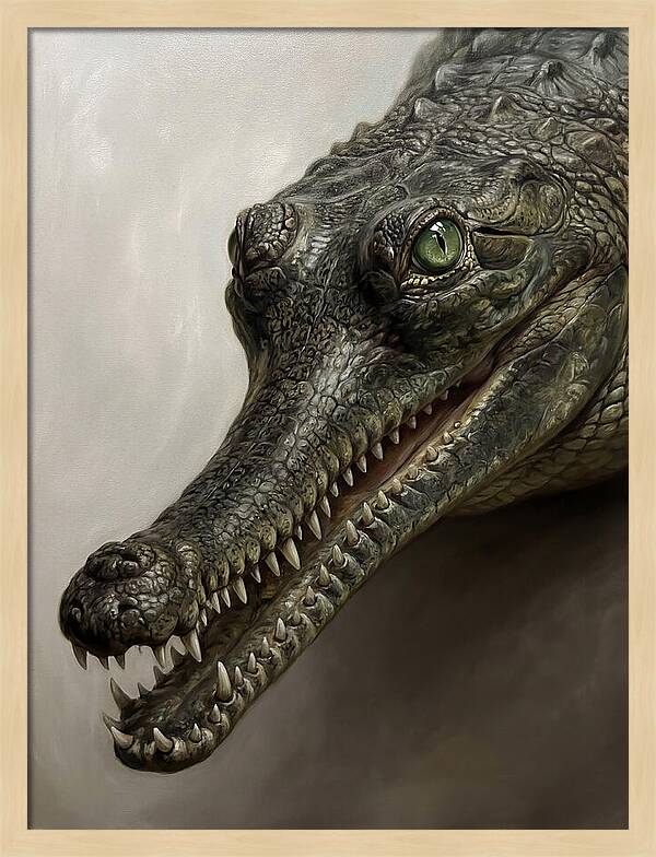 Gharial Portrait In Realism