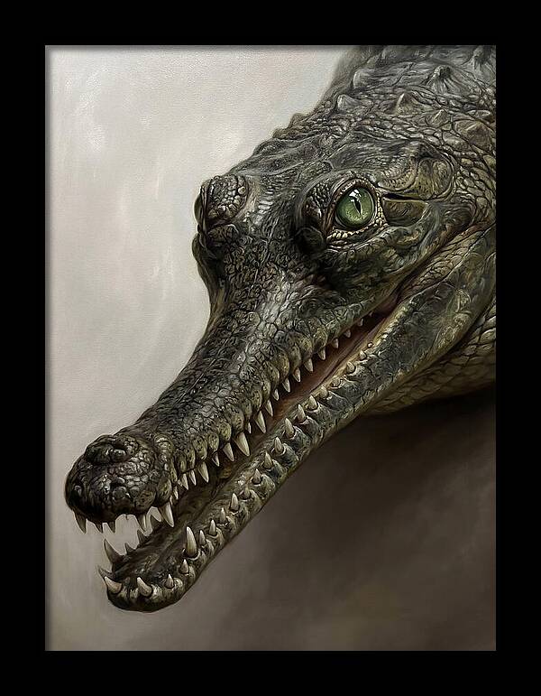 Gharial Portrait In Realism