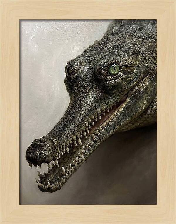 Gharial Portrait In Realism