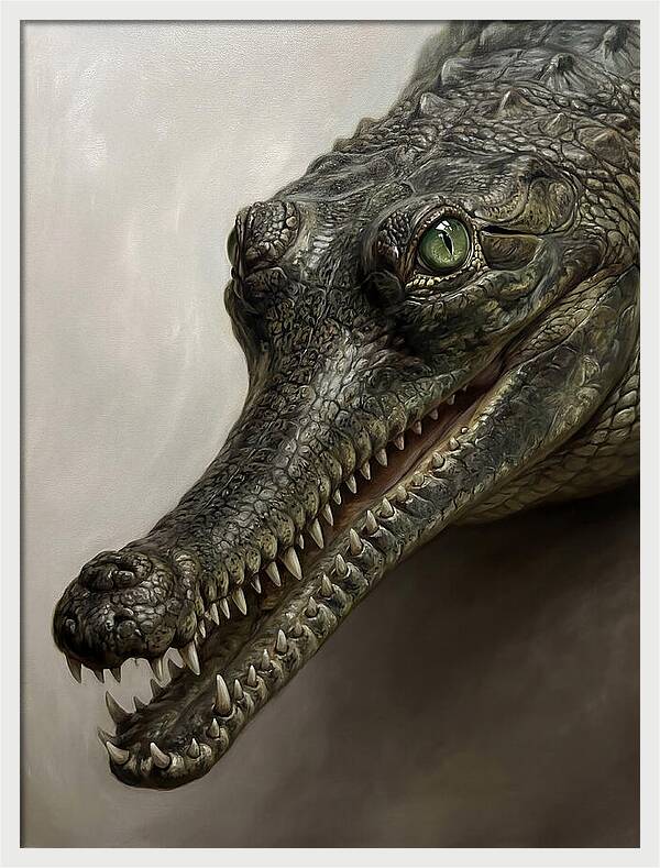 Gharial Portrait In Realism