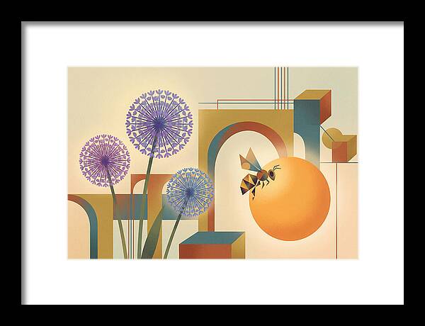 Giant Allium And Bee