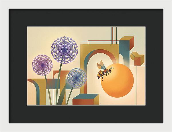 Giant Allium And Bee