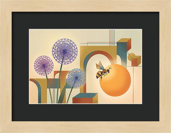 Giant Allium And Bee