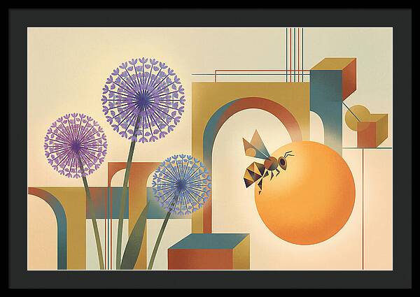 Giant Allium And Bee