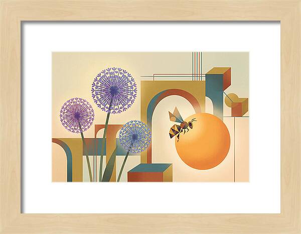 Giant Allium And Bee