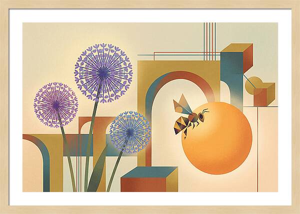Giant Allium And Bee