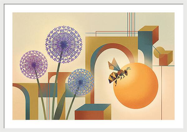 Giant Allium And Bee