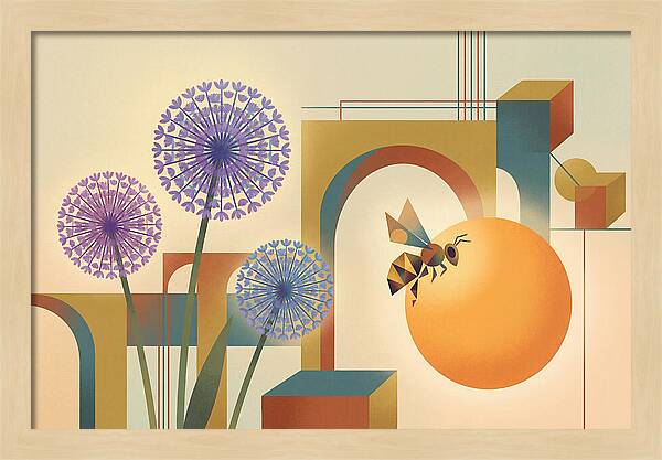 Giant Allium And Bee