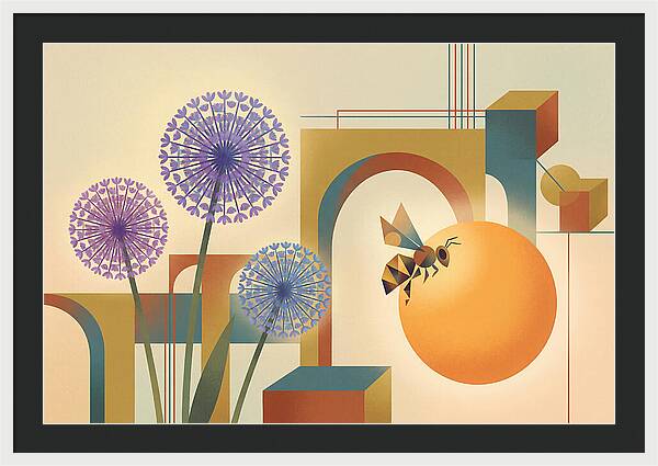 Giant Allium And Bee