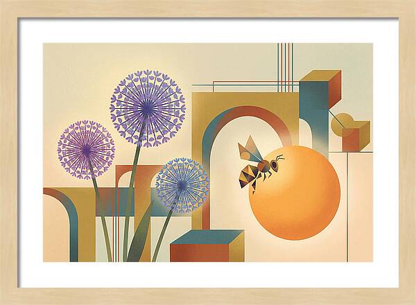 Giant Allium And Bee