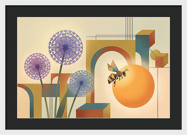 Giant Allium And Bee