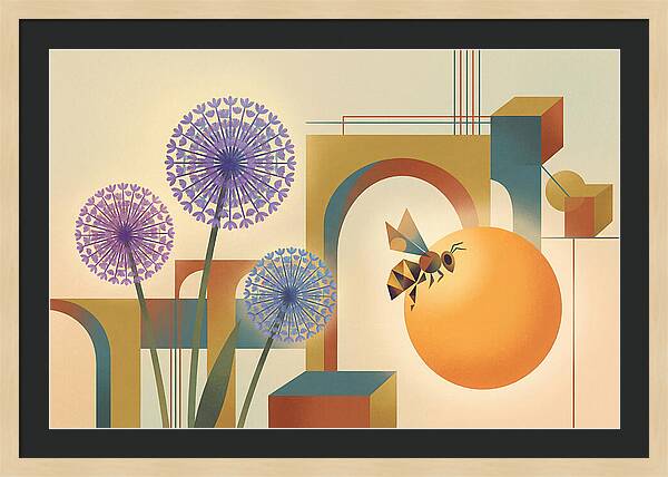 Giant Allium And Bee