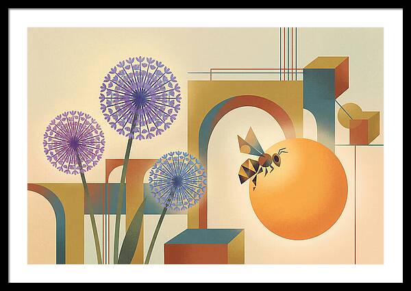 Giant Allium And Bee