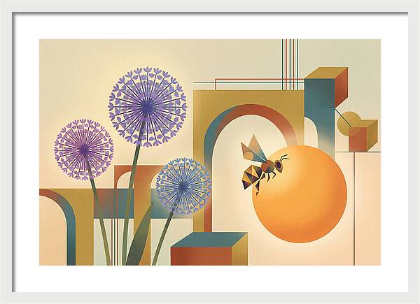 Giant Allium And Bee