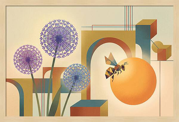 Giant Allium And Bee