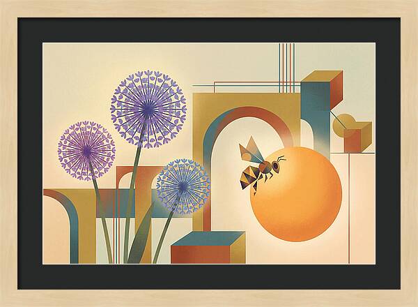 Giant Allium And Bee