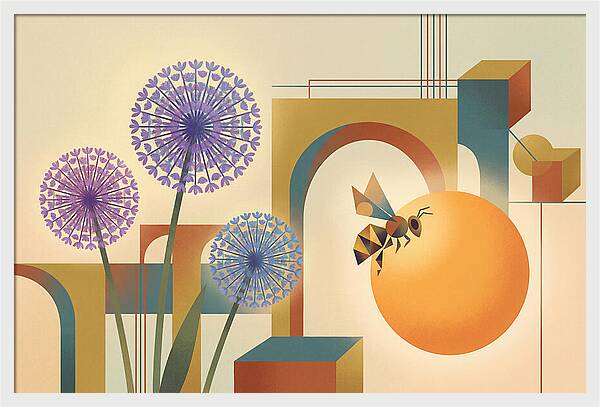 Giant Allium And Bee