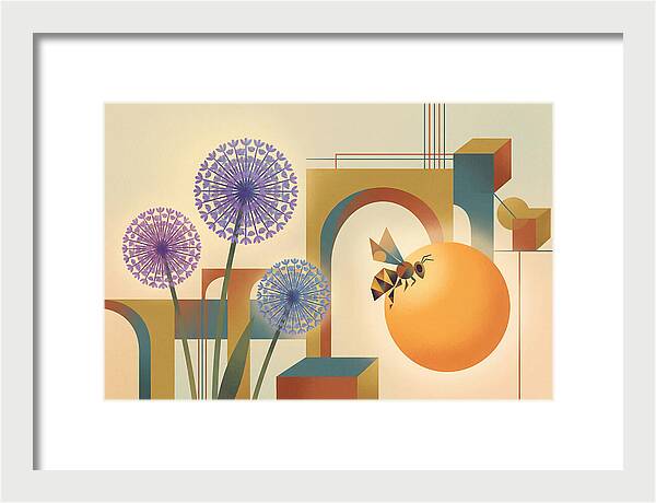 Giant Allium And Bee