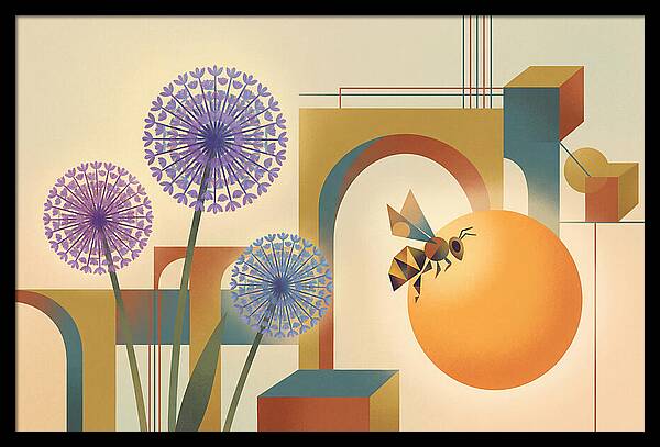Giant Allium And Bee