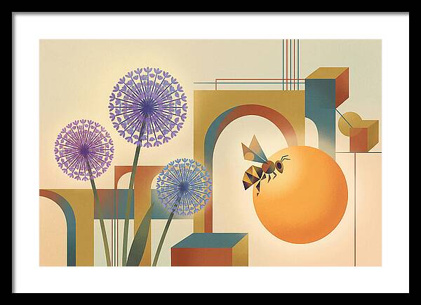 Giant Allium And Bee