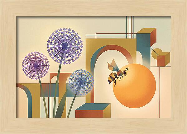 Giant Allium And Bee