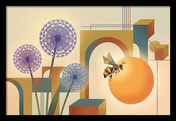 Giant Allium And Bee