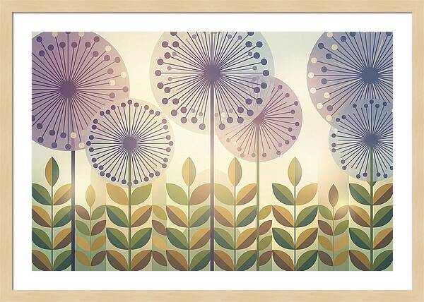 Giant Allium Globes Rising Above Green