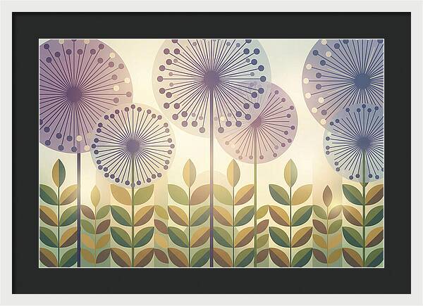 Giant Allium Globes Rising Above Green