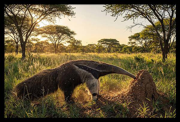 Giant Anteater Foraging At Dusk