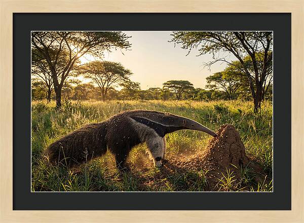 Giant Anteater Foraging At Dusk