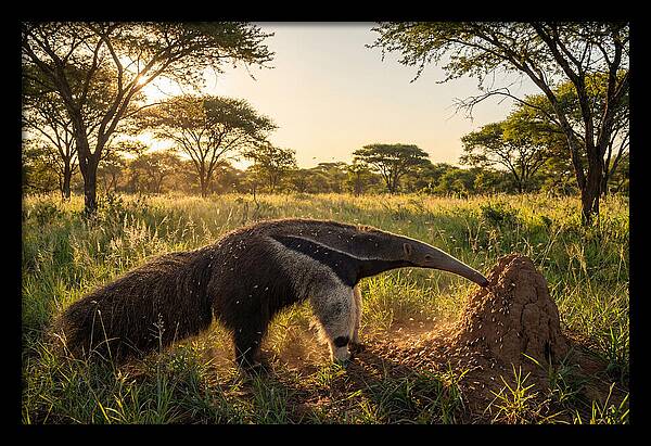 Giant Anteater Foraging At Dusk
